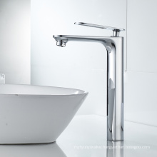 Modern bathroom brass mixer single hole long body water tap with single handle